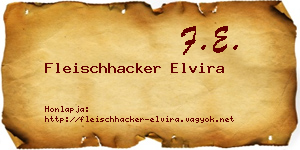 Fleischhacker Elvira névjegykártya
