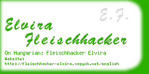 elvira fleischhacker business card